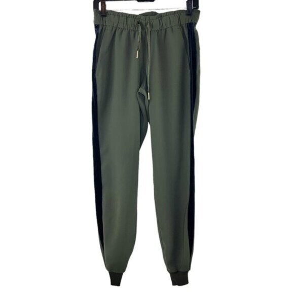 Lululemon Green On the Fly Joggers with Velvet Stripe - Picture 2 of 7